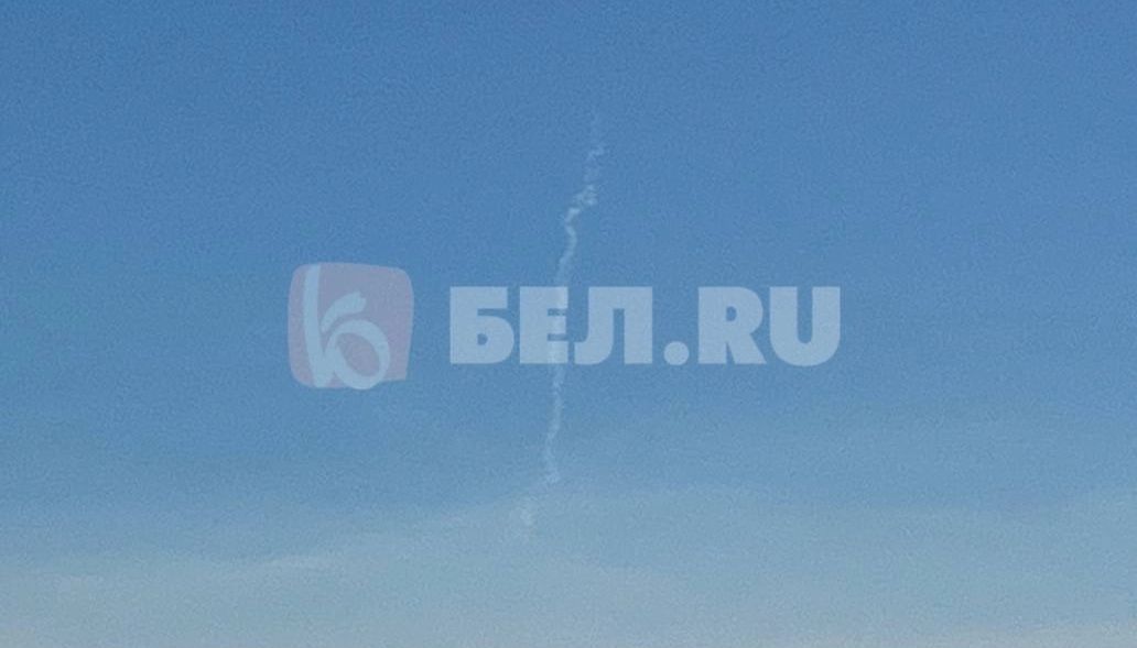 Следы в небе после работы ПВО