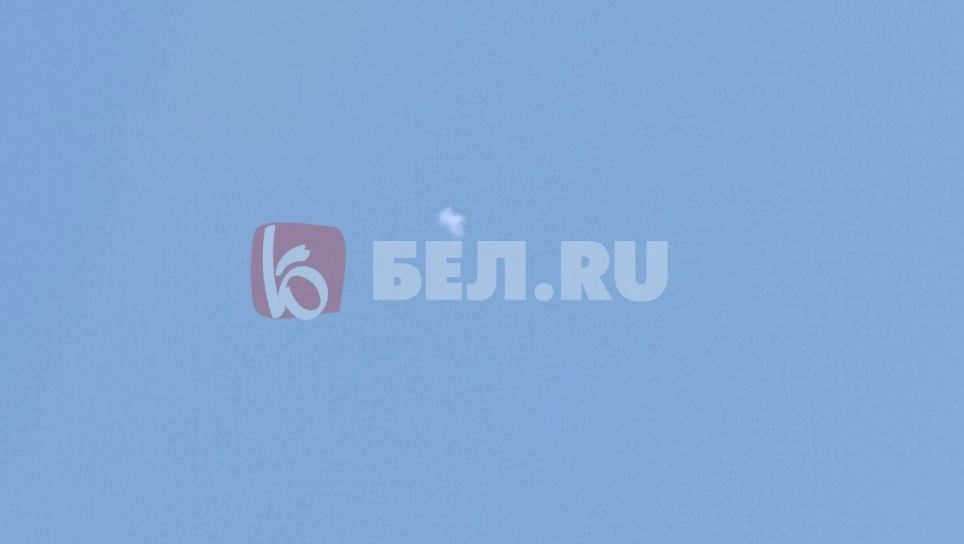 Следы в небе после работы ПВО