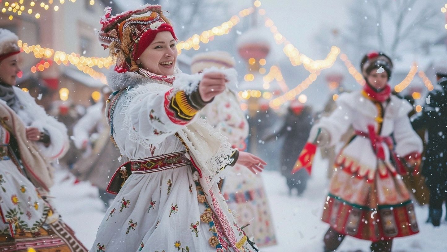 Народные гуляния на Масленицу